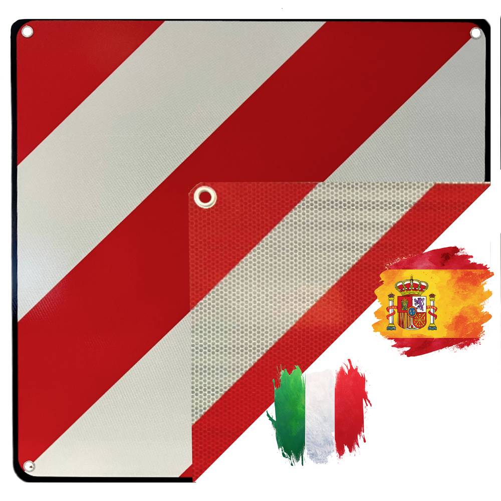 IWH 97605 Warntafel 2in1 für Spanien und Italien Bord uitstekende lading (l x b) 50 cm x 50 cm