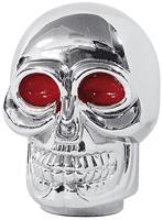 Simoni Racing Pookknop Skull - Chroom + Rode Ogen SRPK56X