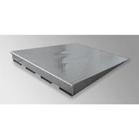 Oprijplaat voor lage, stalen opvangbak, verzinkt, diepte 1150 mm, wielbelasting 500 kg, breedte 950 mm