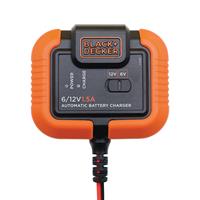 Black & Decker Batterieladegerät 6v/12v 1,5a Schwarz/orange 3-teilig