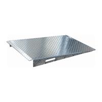 EUROKRAFTpro Oprijplaat, l x b x h = 1140 x 800 x 114 mm, thermisch verzinkt