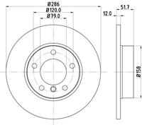 hella Bremsscheiben 8DD 355 102-561 Scheibenbremsen,Bremsscheibe BMW,3 Compact E36,3 E36,3 Coupe E36,Z3 E36,3 Cabriolet E36,3 Touring E36