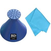 Bellatio Auto set multifunctionele ijskrabber blauw en anti condens doek -