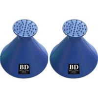 Bellatio 2x Ronde multifunctionele autoraam ijskrabber blauw -