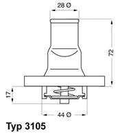 Thermostat, Kühlmittel Wahler 3105.87D
