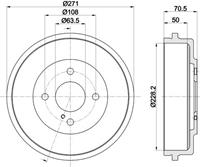 Bremstrommel Hinterachse Hella 8DT 355 303-191