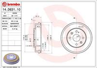 Bremstrommel Hinterachse Brembo 14.D631.10