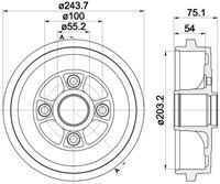 Bremstrommel Hinterachse Textar 94043200