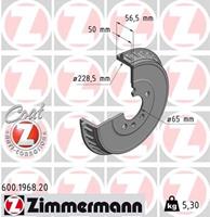 Bremstrommel Hinterachse Zimmermann 600.1968.20