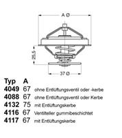 Thermostat, Kühlmittel Wahler 4049.80D