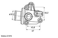 Thermostat, Kühlmittel Wahler 411576.87D