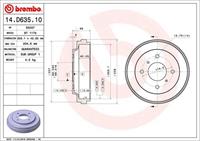 Bremstrommel Hinterachse Brembo 14.D635.10