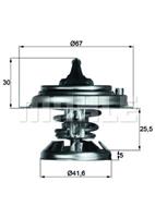 mahleoriginal MAHLE ORIGINAL Thermostat TX 29 75D Kühlwasserthermostat,Kühlwasserregler MERCEDES-BENZ,PUCH,MULTICAR,C-CLASS W202,190 W201,E-CLASS W210