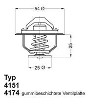 Thermostat, Kühlmittel Wahler 4174.82D