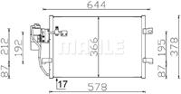 Mahle Condensor, airconditioning AC351000S