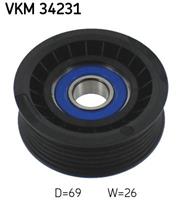 SKF Umlenkrolle VKM 34231 Führungsrolle,Umlenk-/Führungsrolle, Keilrippenriemen VOLVO,MERCEDES-BENZ,FORD,V50 MW,C30,S40 II MS,C-CLASS W204