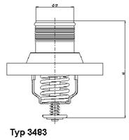 Thermostat, Kühlmittel Wahler 3483.89D