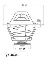 Thermostat, Kühlmittel Wahler 4634.76