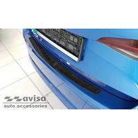 Zwart RVS Achterbumperprotector passend voor Skoda Octavia IV Liftback 2020- 'Ribs' AV245250