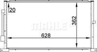 Mahle Condensor, airconditioning AC258000S