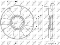 Lüfterrad, Motorkühlung NRF 49842