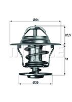 mahleoriginal MAHLE ORIGINAL Thermostat TX 13 71D Kühlwasserthermostat,Kühlwasserregler VW,AUDI,SEAT,GOLF IV 1J1,GOLF V 1K1,TRANSPORTER IV Bus 70XB, 70XC, 7DB, 7DW