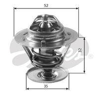 GATES Thermostat TH12588G1 Kühlwasserthermostat,Kühlwasserregler VW,MAZDA,FORD,TARO,121 III JASM, JBSM,FOCUS II Kombi DA_,MONDEO IV Turnier BA7