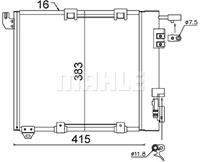 Mahle Condensor, airconditioning AC349000S