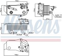 Ölkühler, Automatikgetriebe Nissens 90736