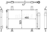 Mahle Condensor, airconditioning AC495000S