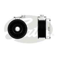 Gates Geleide rol/omdraairol v-snaren DriveAlign T38016