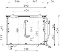 mercedes Condensor, airconditioning AC244001S