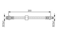 Bremsschlauch Hinterachse außen Bosch 1 987 476 035