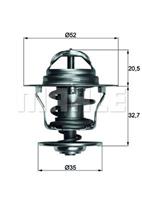 mahleoriginal MAHLE ORIGINAL Thermostat TX 12 88D Kühlwasserthermostat,Kühlwasserregler MAZDA,FORD,TRIBUTE EP,121 III JASM, JBSM,FOCUS II Kombi DA_