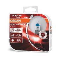 Osram Night Breaker Laser Halogeen lampen - H3 - 12V/55W - set à 2 stuks
