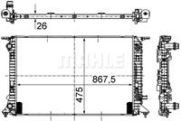 mahleoriginal MAHLE ORIGINAL Wasserkühler BEHR CR 910 000S Kühler,Motorkühler AUDI,PORSCHE,A4 Avant 8K5, B8,A4 8K2, B8,Q5 8R,A6 Avant 4G5, C7, 4GD,A5 8T3