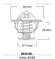 Thermostat, Kühlmittel Triscan 8620 8088