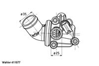 Thermostat, Kühlmittel Wahler 411577.80D