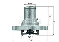 mahleoriginal Thermostat, Kühlmittel Mahle Original TI 122 87D