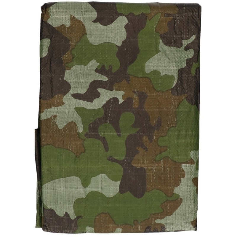 Groen camouflage afdekzeil / dekzeil 3 x 4 meter -
