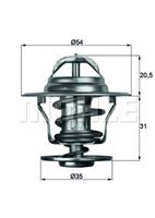 mahleoriginal MAHLE ORIGINAL Thermostaat VW,AUDI,OPEL TX 13 80D 056121113A,56121113A,056121113A Thermostaat, koelmiddel 56121113A,6113611,81TF8575CA,08966483