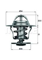 Thermostaat, koelvloeistof MAHLE, u.a. für VW, Skoda, Audi, Seat, Ford, ARO, Ford Otosan, Trabant