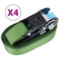 vidaXL Spanbanden 4 st 800 daN 6 m groen