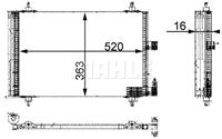 Mahle Condensor, airconditioning AC350000S