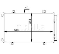 Mahle Condensor, airconditioning AC70000S