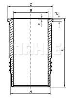 mahleoriginal Zylinderlaufbuchse Mahle Original 037 WN 48 01