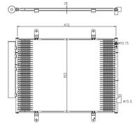 NRF Condensor, airconditioning 350371