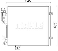 Mahle Condensor, airconditioning AC545000S