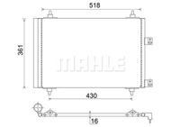 Mahle Condensor, airconditioning AC314000S