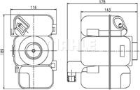 mahleoriginal Ausgleichsbehälter, Kühlmittel Mahle Original CRT 206 000S